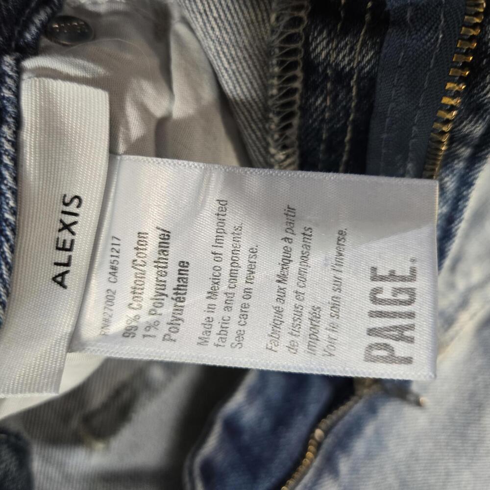 PAIGE Alexis High Rise Barrel Leg Jeans Light Wash Denim Women's Size 32 - Picture 3 of 9